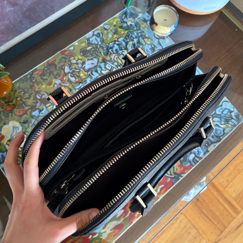 Henri Bendel Black Leather Handbag - Picture 5 of 6